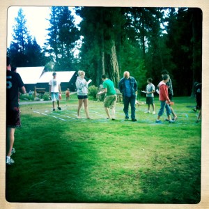 Southminsterians walking a labyrinth 
