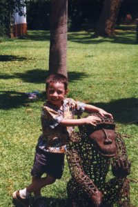 Could there have been a child who would have enjoyed Africa as a 4 year old more than this one? Don't think so.