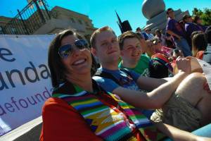 on the steps of the capitol building